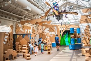 What kinds of exhibits can be found in a children’s museum?